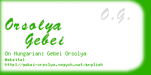 orsolya gebei business card